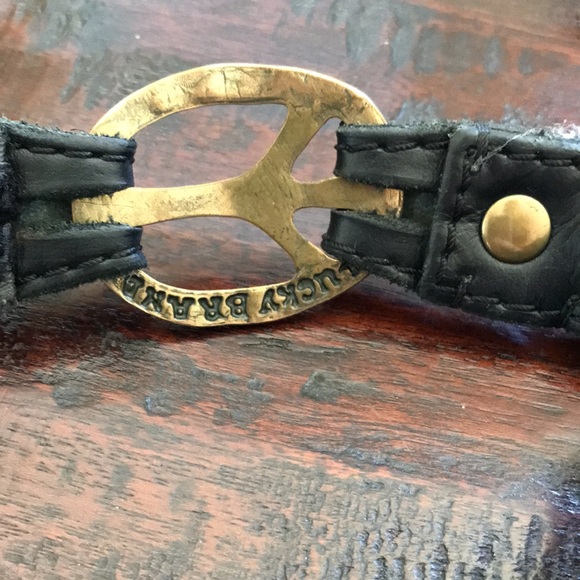 Lucky Brand Leather Large Vintage Boho Y2K Shoulder Bag Purse - Picture 3 of 12